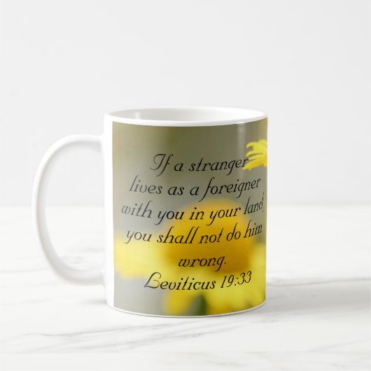 Mug Citation de la Bible de l'Ancien Testament - Lévit (Gauche)