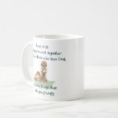Mug Citation de la Bible Inspirationnelle Rom 8:28 Tra (Devant gauche)