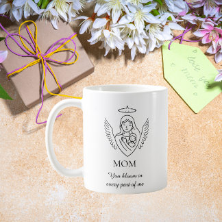 Mug Citation de la fête des mères dessinée à la main m