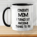 Mug Citation de la Fête des Mères moderne Noir et blan<br><div class="desc">Design est composé de typographie moderne avec police sans serif. The Funny Mother's Day Cote Modern Black and White Mug est un cadeau délicieux et humoristique qui célèbre le merveilleux et parfois chaotique voyage de la maternité. Cette tasse de café allie esprit et design contemporain, en faisant un cadeau réfléchi...</div>