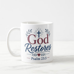 Mug Citation de la foi chrétienne : Dieu restaure