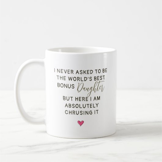 Mug Citation de la meilleure fille bonus au monde (Gauche)