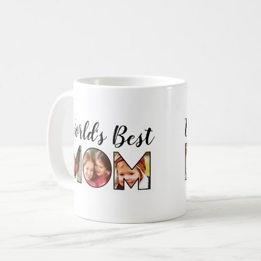 Mug Citation de la meilleure maman du monde 3 Collage  (Devant gauche)
