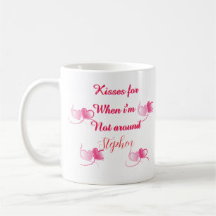 Mug Citation de la Saint-Valentin baisers quand je ne