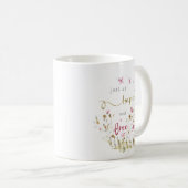 Mug Citation de l'aquarelle des papillons Fleurs sauva (Devant droit)