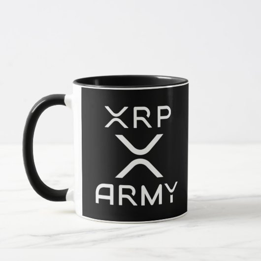 Mug Citation de l'armée XRP Crypto Meme Hodl CryptoCur (Gauche)