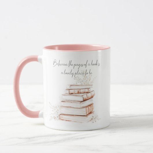 Mug Citation de l'auteur du livre rose deux tons (Gauche)
