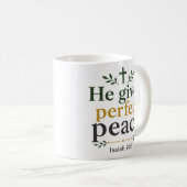 Mug Citation de l'Écriture chrétienne Il donne une pai (Devant droit)