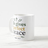 Mug Citation de l'Écriture chrétienne Il donne une pai (Devant gauche)