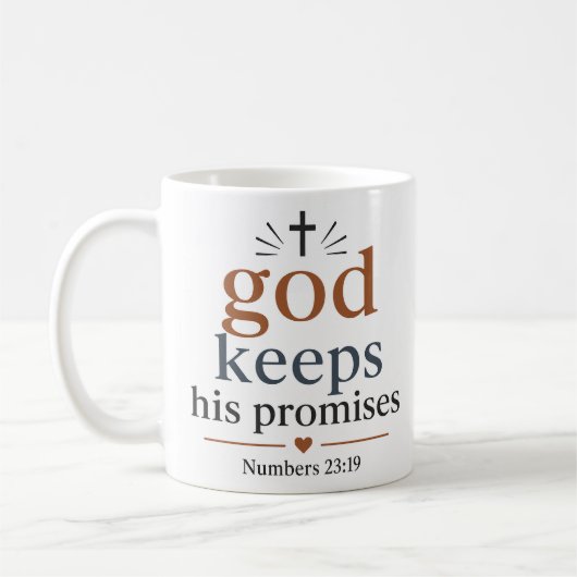 Mug Citation de l'Écriture chrétienne sur les promesse (Gauche)