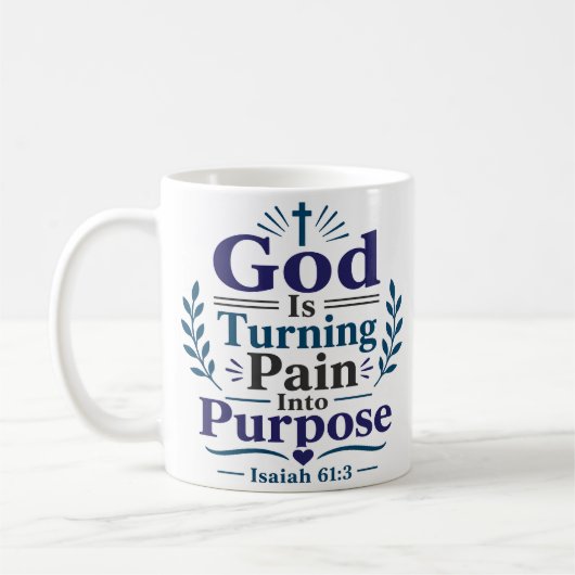 Mug Citation de l'Écriture sur Dieu qui transforme la (Gauche)