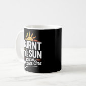 Mug Citation de lecture de soleil brûlant noir et blan (Devant gauche)
