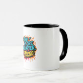 Mug Citation de lecture de style graffiti Tee / livre (Devant droit)