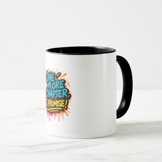 Mug Citation de lecture de style graffiti Tee / livre (Devant droit)