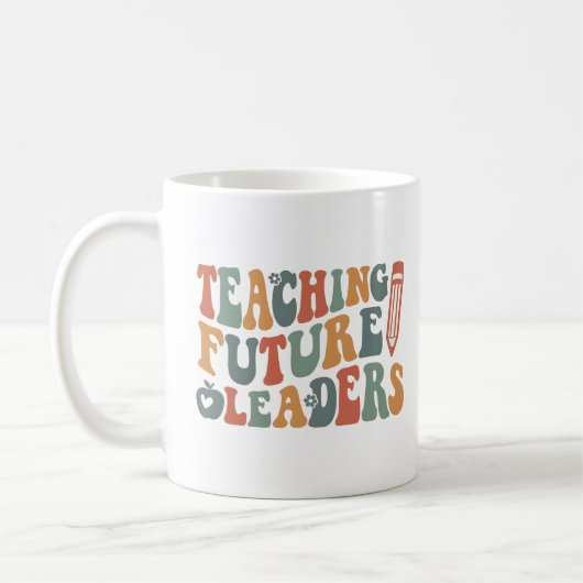 Mug Citation de l'enseignant super Earth Tones (Gauche)