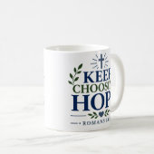 Mug Citation de l'espérance chrétienne Continuez à cho (Devant droit)
