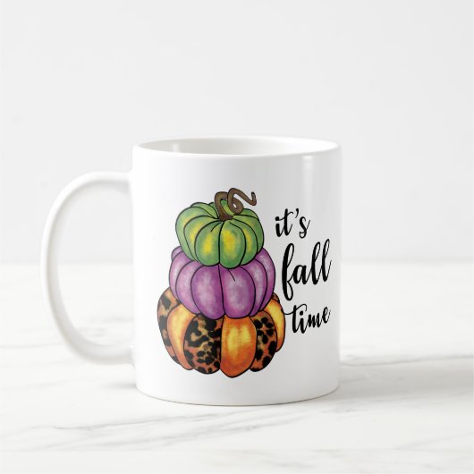 Mug Citation de l'heure d'automne Colorée Citrouille C (Gauche)
