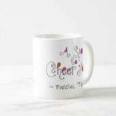 Mug Citation de l'opéra Puccini Tosca Anglais Italien (Devant droit)