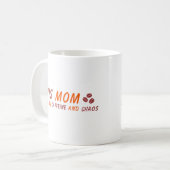 Mug Citation de maman café amusant - Chaos caféine (Devant gauche)