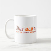 Mug Citation de maman café amusant - Chaos caféine (Gauche)