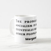 Mug Citation de Margaret Thatcher de socialisme (Devant gauche)