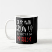 Mug Citation de maths drôle Cher professeur de maths M (Gauche)