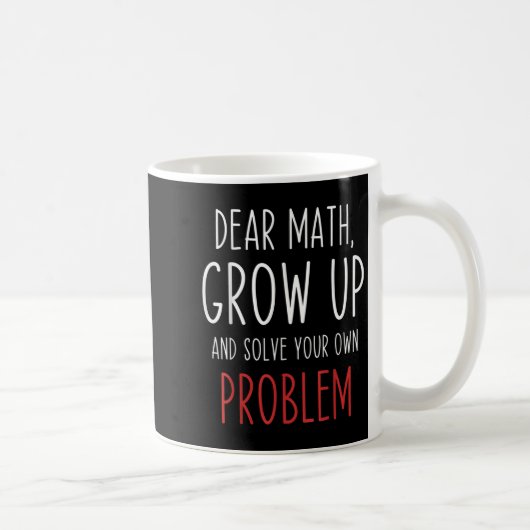 Mug Citation de maths drôle Cher professeur de maths M (Droite)