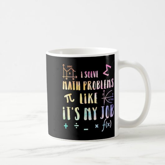 Mug Citation de maths drôle pour professeur étudiant S (Droite)