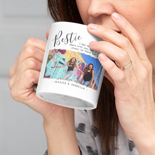 Mug Citation de Meilleure Amie Moderne Photo Personnal