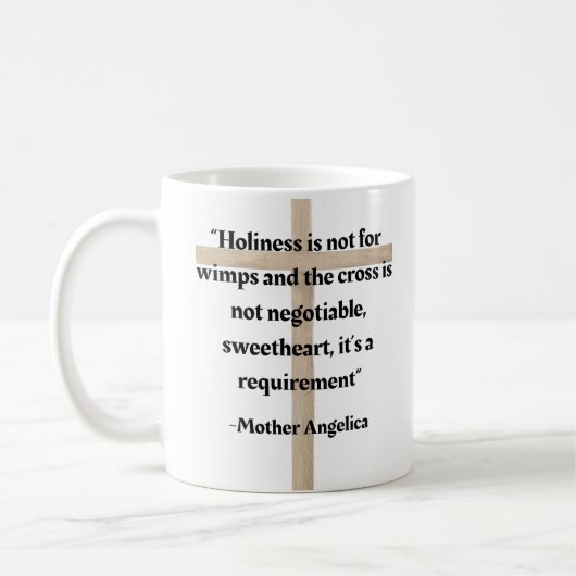 Mug Citation de Mère Angelica Sainteté (Gauche)
