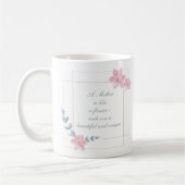 Mug Citation de Mère Fleur Géométrique Belle (Gauche)