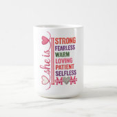 Mug Citation de mère forte (Centre)