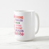 Mug Citation de mère forte (Devant droit)