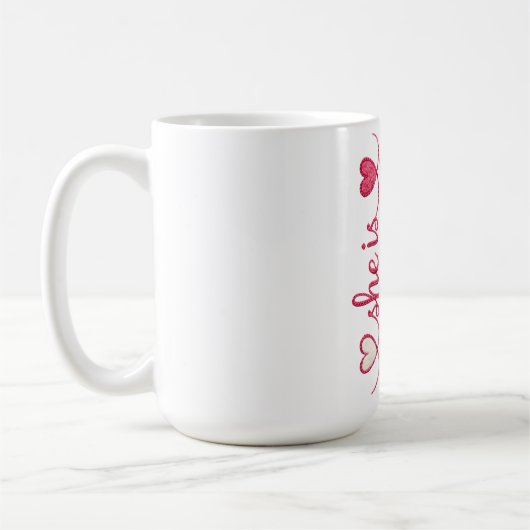 Mug Citation de mère forte (Gauche)