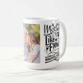 Mug Citation de mère moderne Collage de photos de fami (Devant droit)