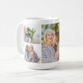 Mug Citation de mère moderne Collage de photos de fami (Devant gauche)