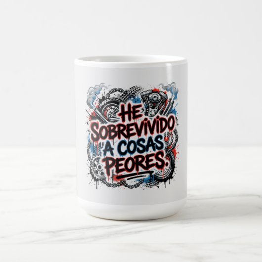 Mug Citation de motard espagnol – graffiti (Centre)