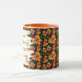 Mug Citation de motif de feuilles d'érable d'automne (Centre)