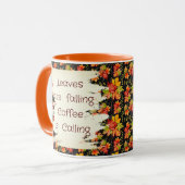 Mug Citation de motif de feuilles d'érable d'automne (Devant gauche)