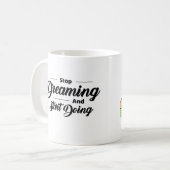 Mug Citation de motif en noir gras (Devant gauche)