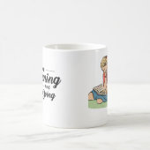 Mug Citation de motif en noir gras (Centre)