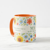 Mug Citation de motivation des fleurs de tournesol mon (Devant gauche)