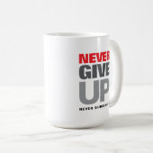 Mug Citation de motivation Ne jamais abandonner Ne jam (Devant droit)