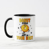 Mug Citation de motivation pour le donut rétro amusant (Gauche)