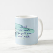 Mug Citation de mots semblables avec bateau en papier (Devant droit)