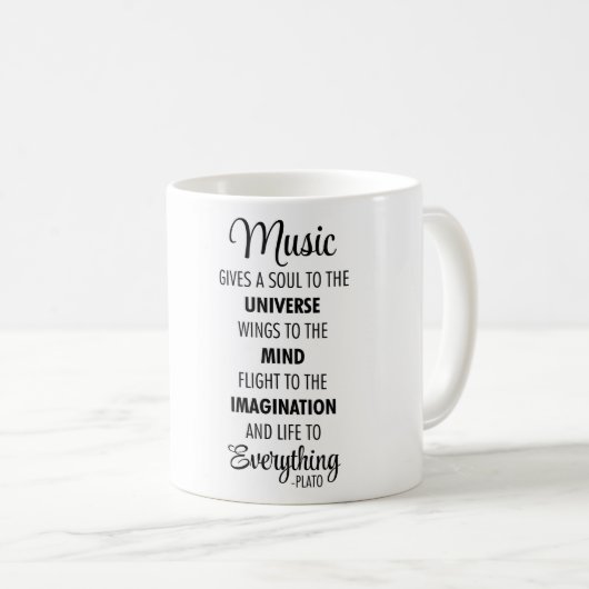 Mug Citation de musique (Devant droit)