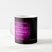 Mug Citation de Nikola Tesla - les mêmes fréquences (Devant gauche)