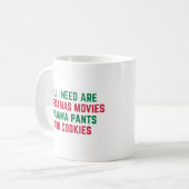 Mug Citation de Noël de films amusants de Noël (Devant gauche)