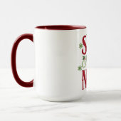 Mug Citation de Noël drôle avec Naughty et Nice (Gauche)