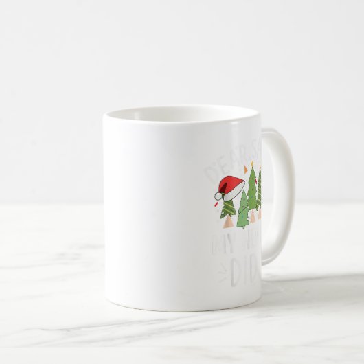 Mug Citation de Noël drôle Dire à Père Noël Mon Neveu (Devant droit)
